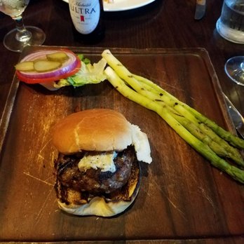 B2 Bistro + Bar - Cheeseburger and grilled asparagus  $24. Ha Ha - Cocktail Bars Near Me - Point Pleasant Beach, New Jersey