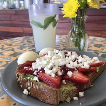 Mezzo - Avocado/Strawberry Toast and mint lemonade - Sandwiches Near Me - Berkeley, California Mezzo - Avocado/Strawberry Toast and mint lemonade - Sandwiches Near Me - Berkeley, California