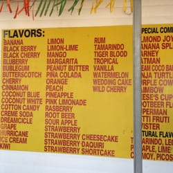 Tropical Snowball & Stuff - Flavors