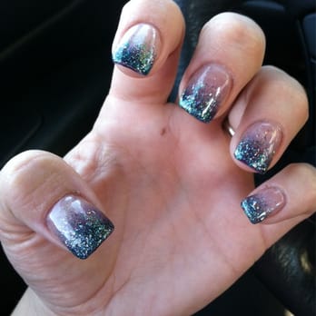 Red Persimmon Nails - Better view? Uglier hand! - Nail Salons Near Me - Las Vegas, Nevada