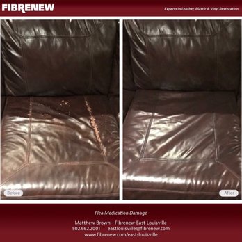 Damage From Flea Medication On Leather Couch Repaired Yelp