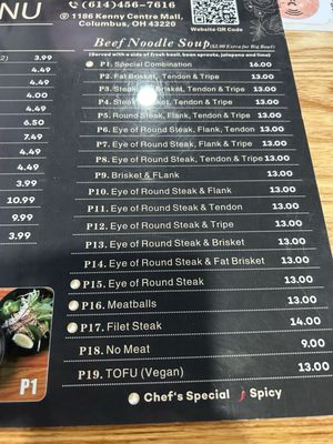 Menu photo 6 Pho Chef Columbus, OH