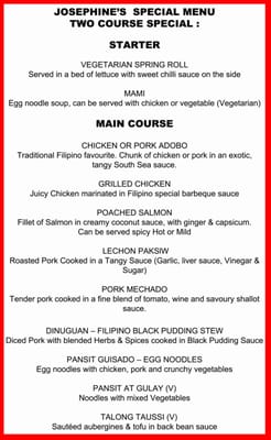 Menu photo 1 Josephine's London, XGL
