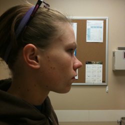 UW Medicine Primary Care - Taking a picture of myself (a selfie) while waiting for the physician in an exam room in November 2011.