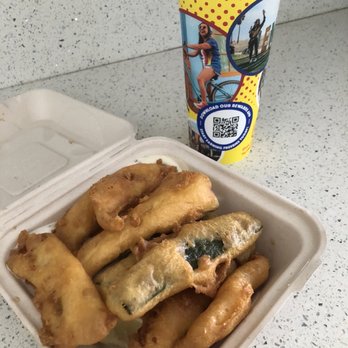 Hot Dog on a Stick - Dish and zucchini with lime lemonade - Hot Dogs Near Me - Kaneohe, Hawaii Hot Dog on a Stick - Dish and zucchini with lime lemonade - Hot Dogs Near Me - Kaneohe, Hawaii