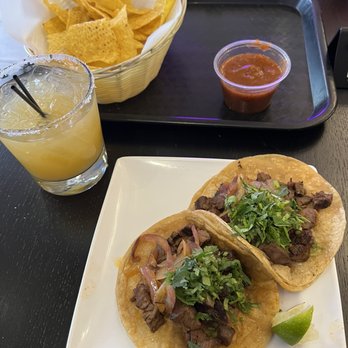 Taco Maya - Two Grilled Steak Tacos with Maya House Margarita - Mexican Near Me - Chicago, Illinois Taco Maya - Two Grilled Steak Tacos with Maya House Margarita - Mexican Near Me - Chicago, Illinois