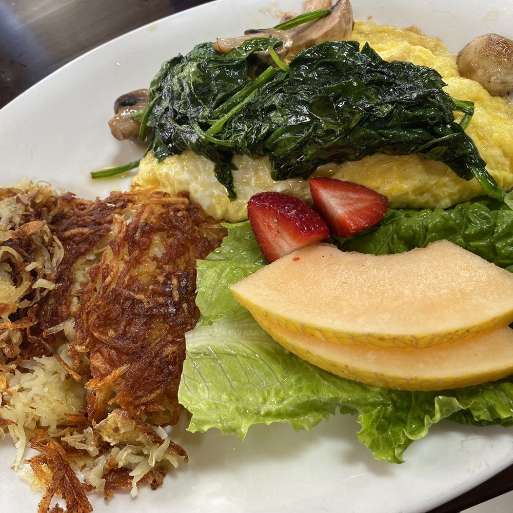Uncle Stavros Cafe - Spinach and mushroom omelette - Cafes Near Me - Hermosa Beach, California Uncle Stavros Cafe - Spinach and mushroom omelette - Cafes Near Me - Hermosa Beach, California