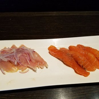 Hoshi Sushi - Albacore and Cajun salmon - Sushi Bars Near Me - Fullerton, California Hoshi Sushi - Albacore and Cajun salmon - Sushi Bars Near Me - Fullerton, California