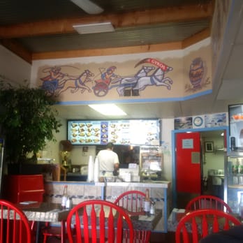 Larry's Santorini - It is not cheery and welcoming, darker in person. Good food, though! - Greek Near Me - Poway, California Larry's Santorini - It is not cheery and welcoming, darker in person. Good food, though! - Greek Near Me - Poway, California