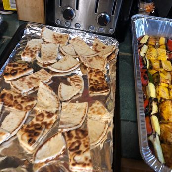 Caspian Restaurant - Pita and 28. Salmon Kabob - Mediterranean Near Me - Mountain View, California