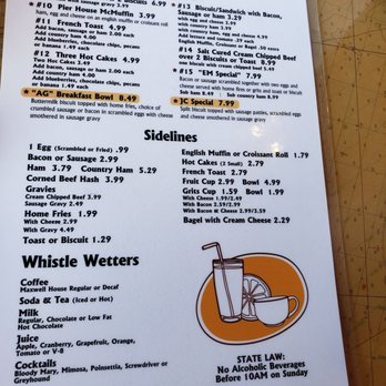Pier House Restaurant - Menu side 2 - Breakfast & Brunch Near Me - Nags Head, North Carolina