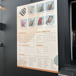 The Pick Me Up - Drink menu