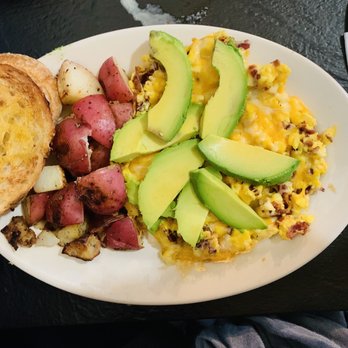 Blue Moose Cafe - The Morgan wants Bacon scramble - American Near Me - Port Townsend, Washington Blue Moose Cafe - The Morgan wants Bacon scramble - American Near Me - Port Townsend, Washington