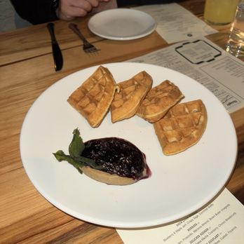 Longman & Eagle - Waffle with Blueberry Duck Spread - Gastropubs Near Me - Chicago, Illinois