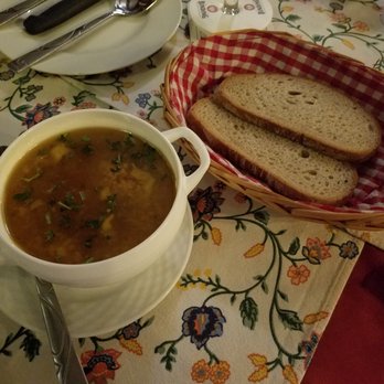 Fennischfuchser - Liver dumpling soup with rye bread - German Near Me - Frankfurt, HE Fennischfuchser - Liver dumpling soup with rye bread - German Near Me - Frankfurt, HE