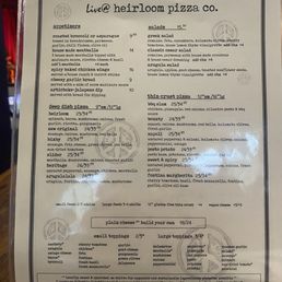 Food menu Food menu