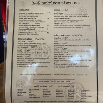 Live@Heirloom Pizza Co. - Food menu - Pizza Near Me - Salinas, California Live@Heirloom Pizza Co. - Food menu - Pizza Near Me - Salinas, California