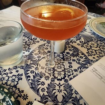 Uliveto - Paper Plane cocktail (Bourbon, Aperol, Lemon, Amaro Montenegro) - Mediterranean Near Me - Richmond, Virginia Uliveto - Paper Plane cocktail (Bourbon, Aperol, Lemon, Amaro Montenegro) - Mediterranean Near Me - Richmond, Virginia