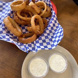 Goldie's Route 66 Diner - Beer battered Onion rings + ranch