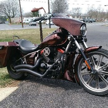 PsychoBilly Customs - A Harley S.G. w/ custom paint: Black base, orange flake, lots of clear coat! - Auto Customization Near Me - Hagerstown, Maryland PsychoBilly Customs - A Harley S.G. w/ custom paint: Black base, orange flake, lots of clear coat! - Auto Customization Near Me - Hagerstown, Maryland