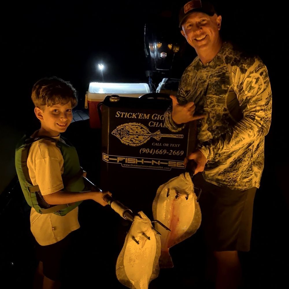 Stickem Gigging Charters - Doubling Up! - Fishing Near Me Stickem Gigging Charters - Doubling Up! - Fishing Near Me