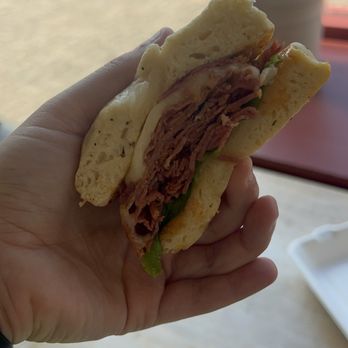 Bagel Central - The Penobscot on an onion bagel - SO. GOOD! - Bagels Near Me - Bangor, Maine