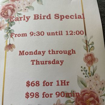 Nok's Expert Thai Massage Center - Early bird specials - Massage Therapy Near Me - Santa Barbara, California Nok's Expert Thai Massage Center - Early bird specials - Massage Therapy Near Me - Santa Barbara, California