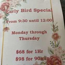 Nok's Expert Thai Massage Center - Early bird specials