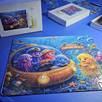 Jellyfish Museum - Puzzle activity table - Museums Near Me - Pompano Beach, Florida Jellyfish Museum - Puzzle activity table - Museums Near Me - Pompano Beach, Florida