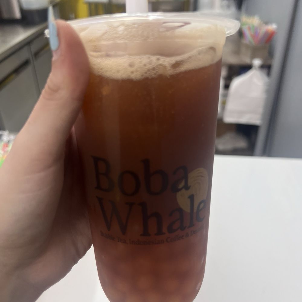 passionfruit boba w/mango pop + extra mango pop, 25% sweet, less ice. really refreshing! passionfruit boba w/mango pop + extra mango pop, 25% sweet, less ice. really refreshing!