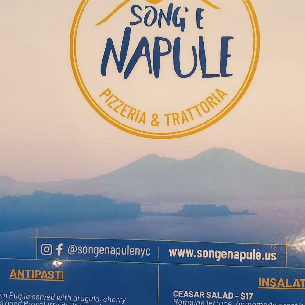 Song E Napule - Rutherford - the menu for the restaurant - Pizza Near Me - Rutherford, New Jersey