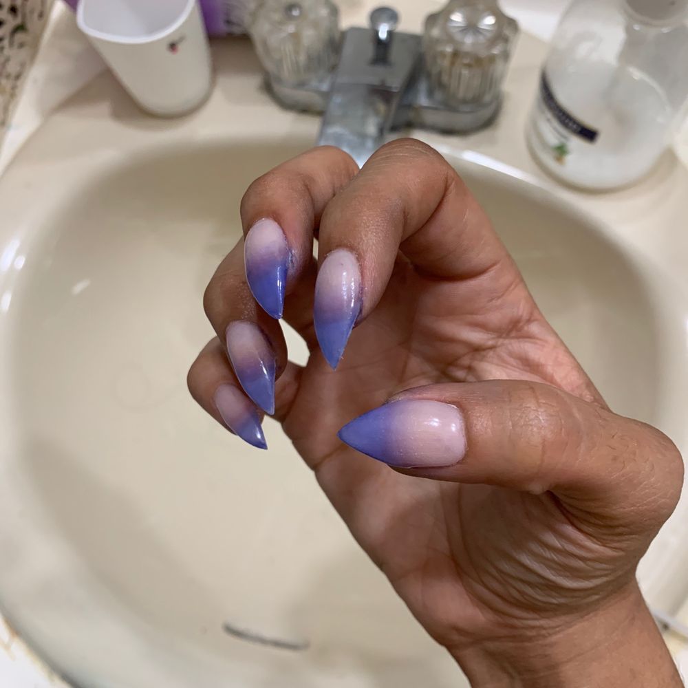 Messy half ass Rushed nail job that took 3 hours! That I PAID $60 for fucking crazy. Messy half ass Rushed nail job that took 3 hours! That I PAID $60 for fucking crazy.