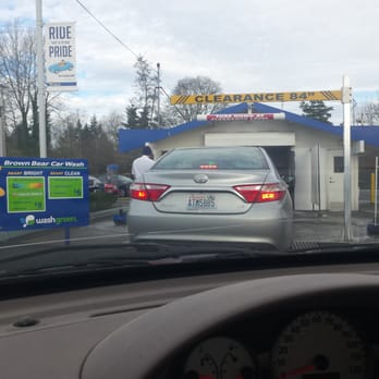 Brown Bear Car Wash - Heading in, to get the car washed! in we go! - Car Wash Near Me - Parkland, Washington