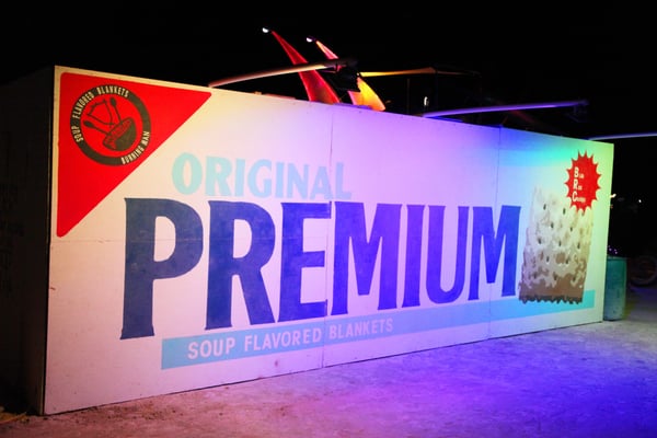 Photo of Soup Flavored Blankets - Black Rock City, NV, US. Soup Flavored Blankets at Burning Man 2015 (photo credit: Matt Werner)