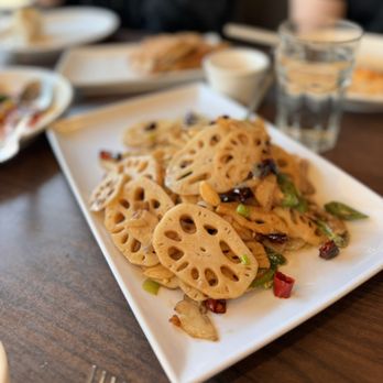 Sichuan Style Restaurant - C11. Sautéed Lotus Roots w/meat - Szechuan Near Me - Berkeley, California Sichuan Style Restaurant - C11. Sautéed Lotus Roots w/meat - Szechuan Near Me - Berkeley, California