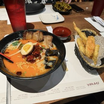 Yanagi Sushi & Grill - Spicy Tonkotsu Ramen & Tempura Combo - Sushi Bars Near Me - Pismo Beach, California Yanagi Sushi & Grill - Spicy Tonkotsu Ramen & Tempura Combo - Sushi Bars Near Me - Pismo Beach, California