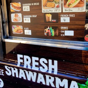 Shawarma Time - a menu on a food truck - Mediterranean Near Me - Glendale, California