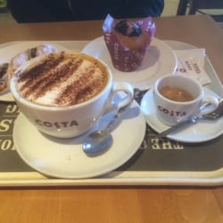 Costa Coffee - Medium cappuccino and a single espresso