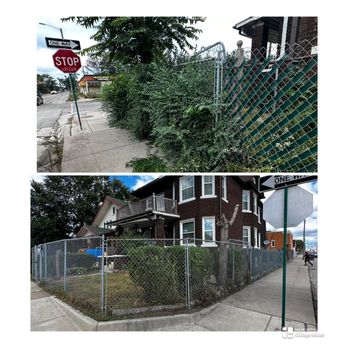 Onyx Landscape - a fence and a stop sign - Lawn Services Near Me