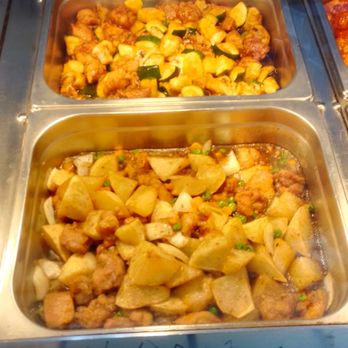Five Star Chinese Food - Mushroom Chicken, Pork (Or Chicken) & Potatoes - Chinese Near Me - Los Angeles, California Five Star Chinese Food - Mushroom Chicken, Pork (Or Chicken) & Potatoes - Chinese Near Me - Los Angeles, California