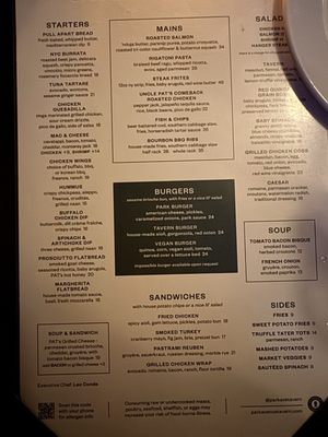 Menu photo 7 Park Avenue Tavern New York, NY