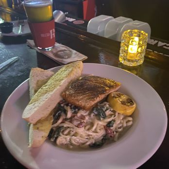 Olde Town Hall Restaurant & Pub - Tuscan Salmon pasta - New American Near Me - Ridgeway, South Carolina Olde Town Hall Restaurant & Pub - Tuscan Salmon pasta - New American Near Me - Ridgeway, South Carolina