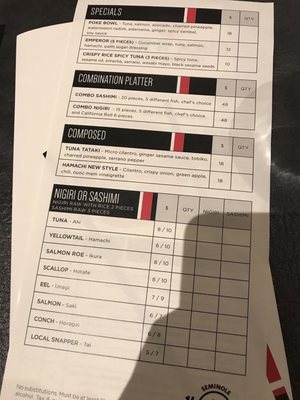Menu photo 5 Rock 'N Raw Tampa, FL
