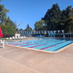 Our six lane pool plus diving area is perfect for lap swim and splashing around.
