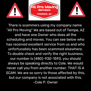 All Pro Moving Service LLC - Per the negative reviews. - Movers Near Me All Pro Moving Service LLC - Per the negative reviews. - Movers Near Me