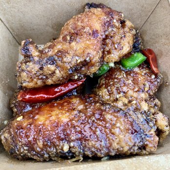 Mama Cho's BBQ - Korean fried chicken (soy garlic)-$7.25 for four pieces - Barbeque Near Me - Castro Valley, California Mama Cho's BBQ - Korean fried chicken (soy garlic)-$7.25 for four pieces - Barbeque Near Me - Castro Valley, California