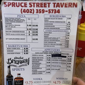 Spruce Street Tavern - Menu - Sports Bars Near Me - Valley, Nebraska Spruce Street Tavern - Menu - Sports Bars Near Me - Valley, Nebraska