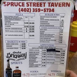 Spruce Street Tavern - Menu