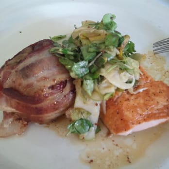 L'Opera - Salmon from the Lunch Menu (potatoes covered in smoked bacon)... delicious! - Italian Near Me - Long Beach, California L'Opera - Salmon from the Lunch Menu (potatoes covered in smoked bacon)... delicious! - Italian Near Me - Long Beach, California
