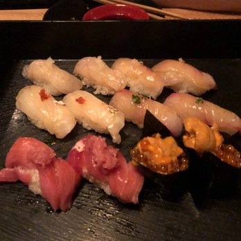 SUSHI-SAN - D-Luxe Nigiri 12 piece set - all the fish was fresh with a nice fish to rice ratio - Sushi Bars Near Me - Chicago, Illinois